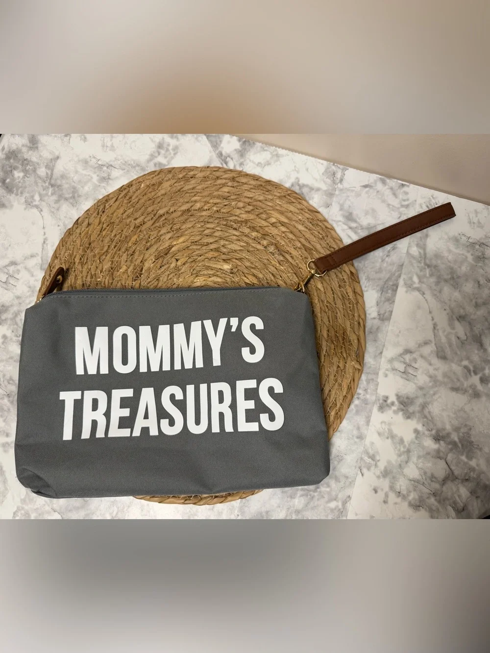 Gray Mommy's Treasures Wristlet Clutch